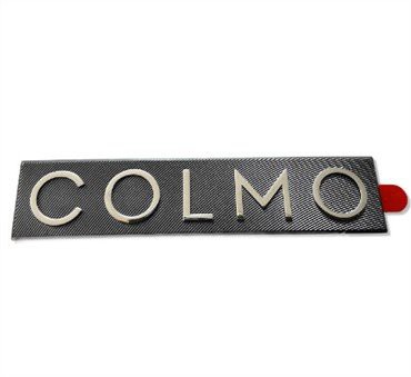 Šepečio aliuminio logotipo plokštelių lipdukas