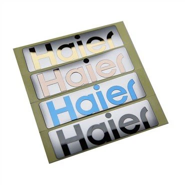 Juodas Chromo metalo nikelio lipdukų logotipas